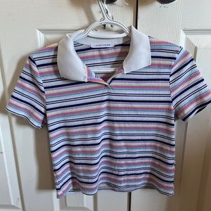 colourful striped shirt caution to the wind